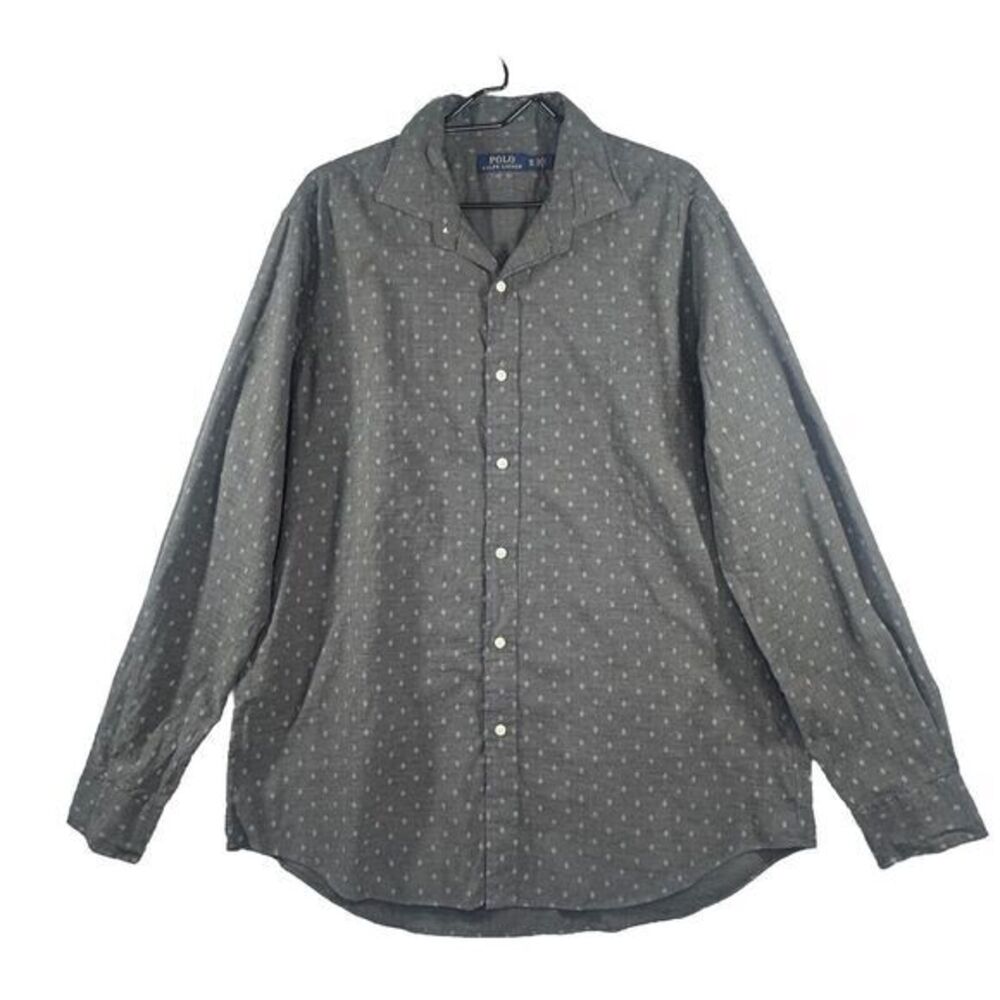 Polo Ralph Lauren Long Sleeve Button Shirt Geometric‎ Print Mens Size XL